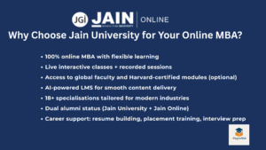 why jain online mba