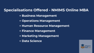 NMIMS Online MBA Specialisations 