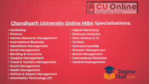 online mba specialisations CU online