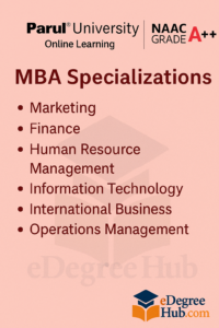 parul university online mba specialisation