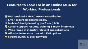 things to check before applying for online mba 
